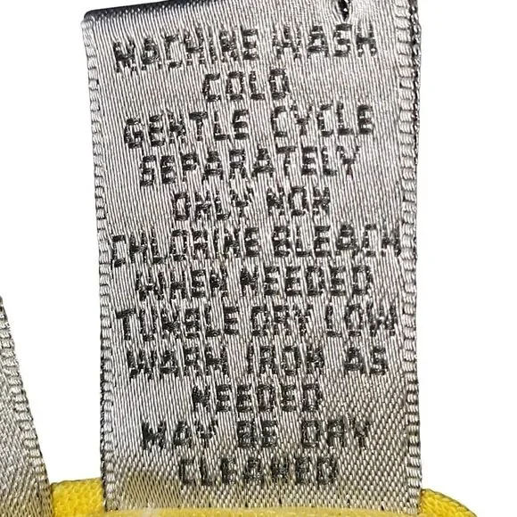 Chico’s Size 1 Medium Yellow Floral 100% Cotton Hoodie Roll Tab Sleeves Pockets - Picture 14 of 14